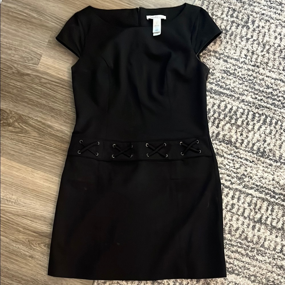 Laundry by Design Black Embellished Sheath Mini Dress